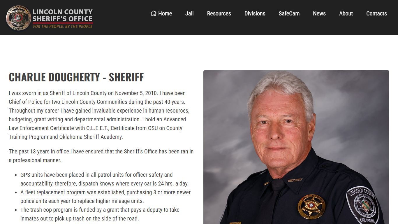 Sheriff Charlie Dougherty - Lincoln County Sheriff's Office OK