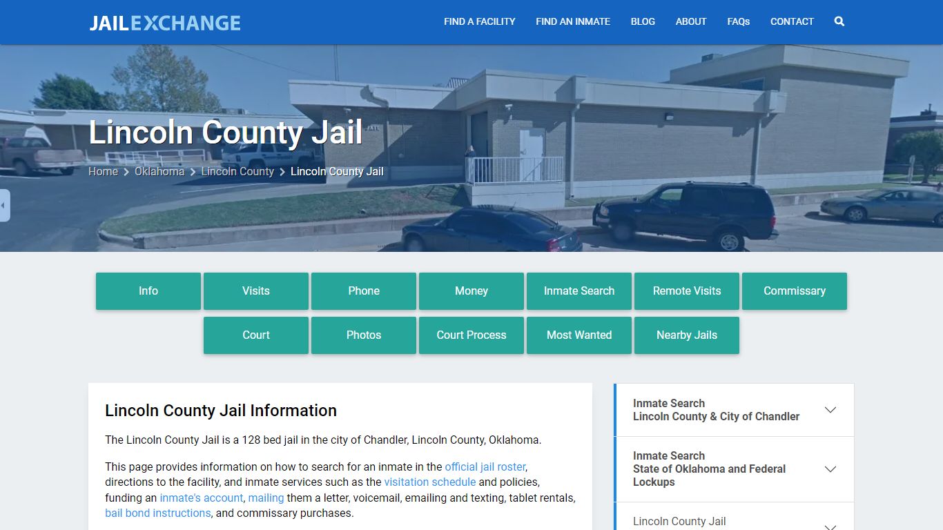 Lincoln County Jail, OK Inmate Search, Information
